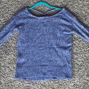 Periwinkle American Eagle cross backed sweater